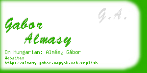 gabor almasy business card