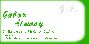 gabor almasy business card